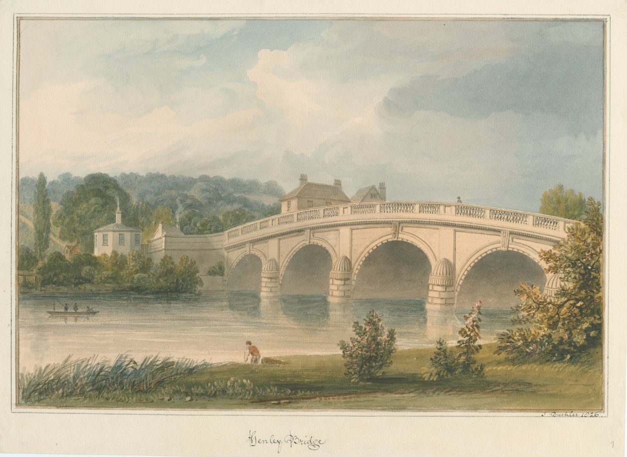 Oxfordshire – Most Henley nad Tamizą, 1826 autorstwa John Buckler