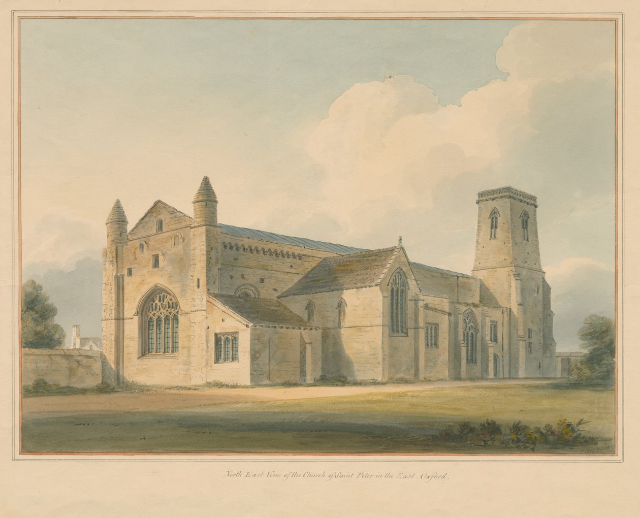 Oxfordshire – Oxford – Kościół św. Piotra w Kościele Wschodnim, 1803 r. autorstwa John Buckler