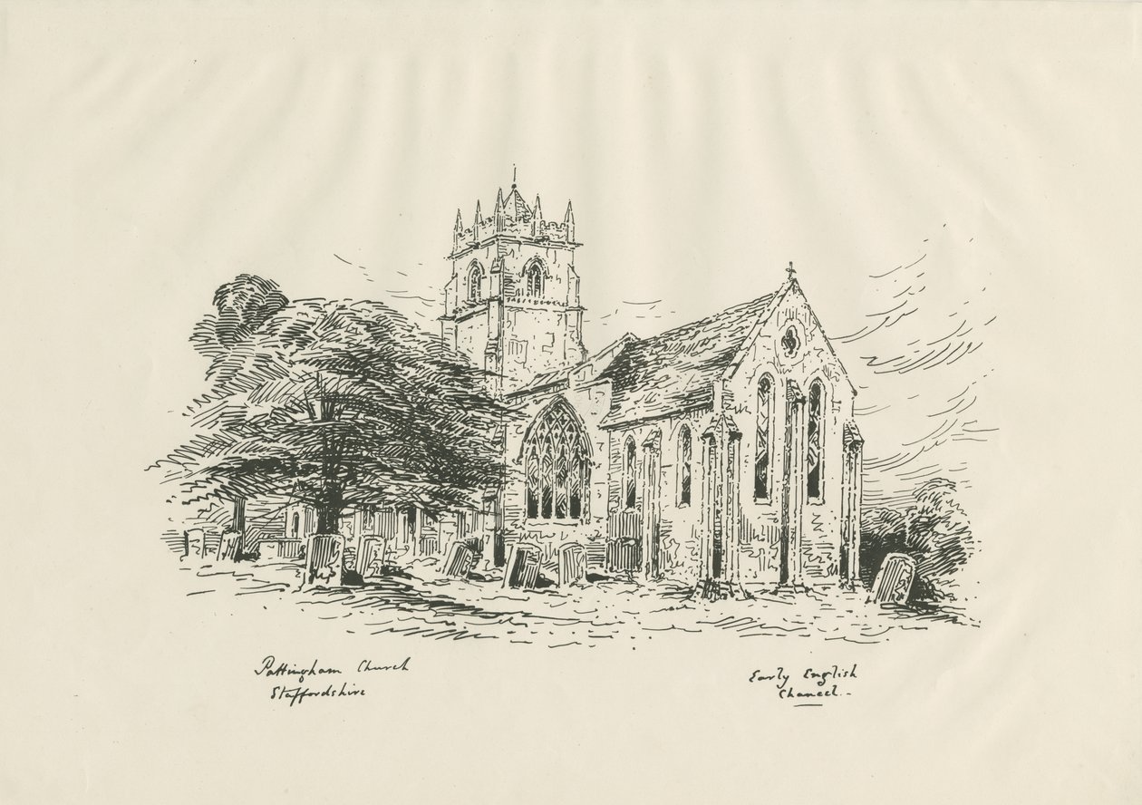 Pattingham Church: ?cynkografia, nd [?XIX wiek] (druk) autorstwa John Buckler