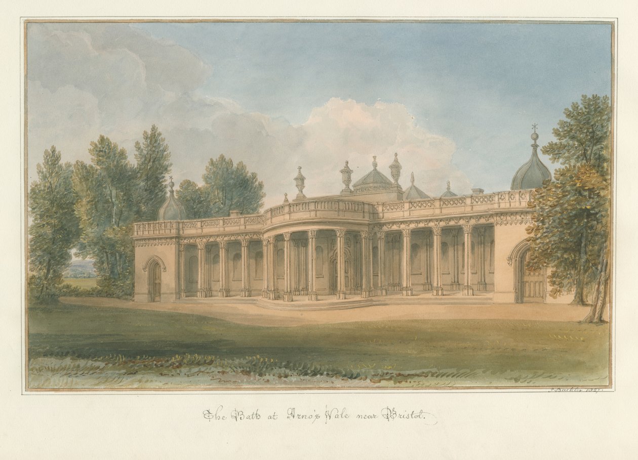 Somerset - Bristol - Łaźnia w Dolinie Arno, 1827 autorstwa John Buckler