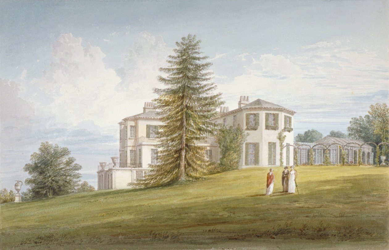Widok południowo-zachodni na Bromley Hill, Bromley, Kent, 1815 autorstwa John Buckler