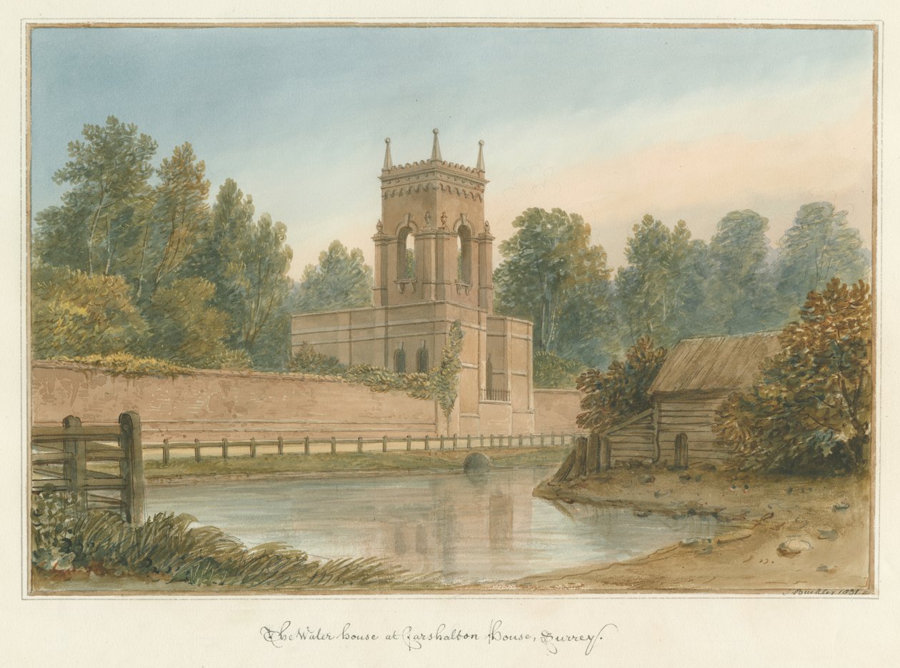 Surrey - Carshalton House - The Water House autorstwa John Buckler