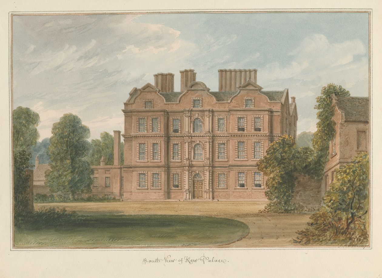 Surrey - Pałac Kew, 1827 autorstwa John Buckler