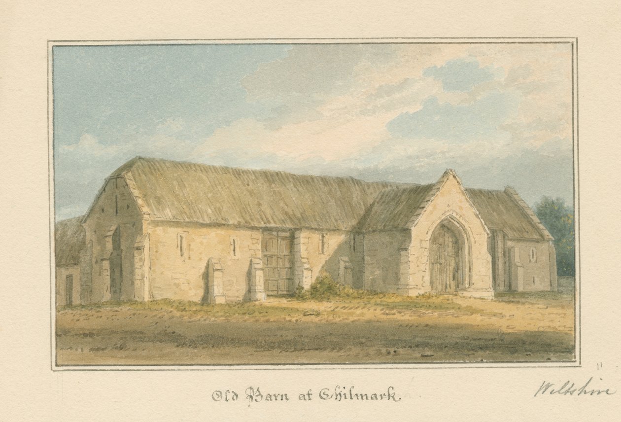 Wiltshire - Chilmark - Stara Stodoła, 1817 autorstwa John Buckler