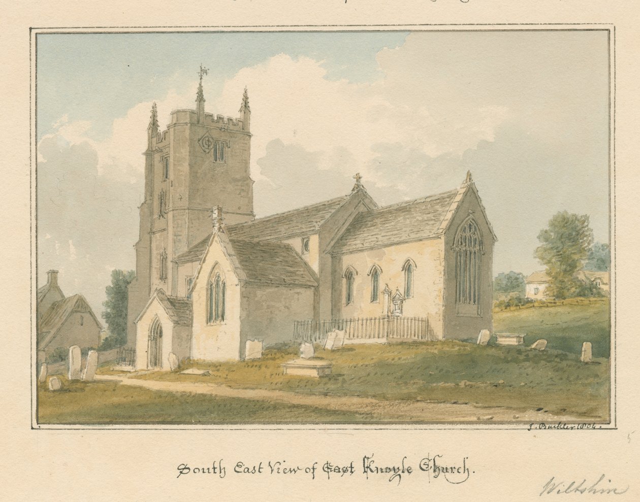 Wiltshire - Knowle Church, 1804 autorstwa John Buckler