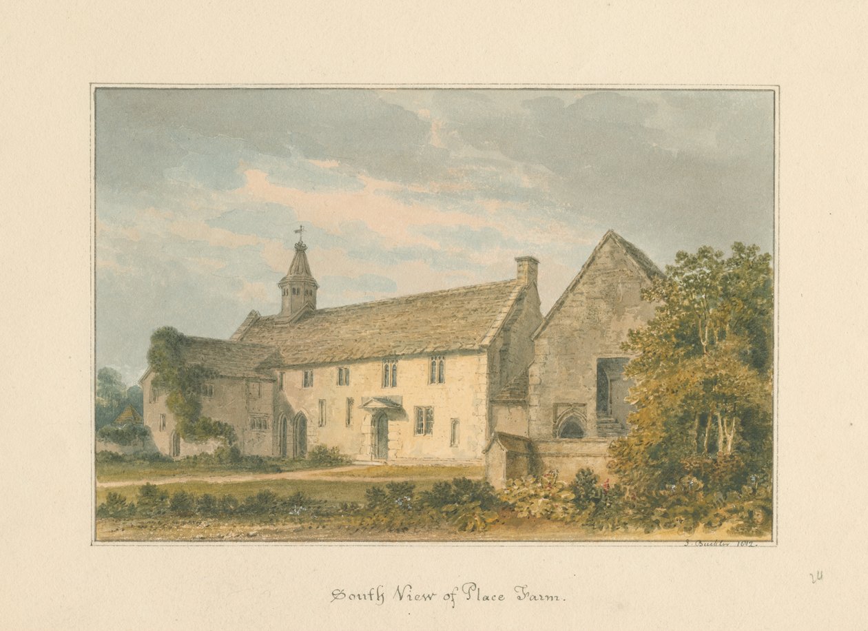 Wiltshire - Place Farm, 1812 autorstwa John Buckler