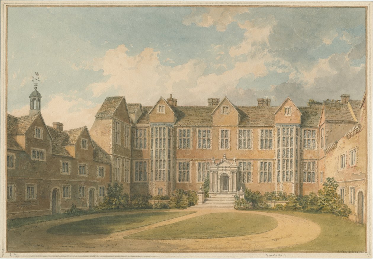 Yorkshire - York - Wnętrze domu Heslington, 1818 autorstwa John Buckler
