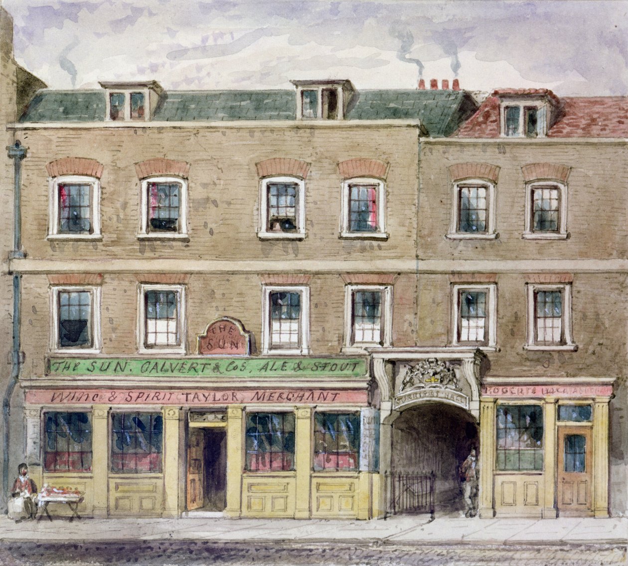 Hala Kurierów, 1850 autorstwa John Burell Read
