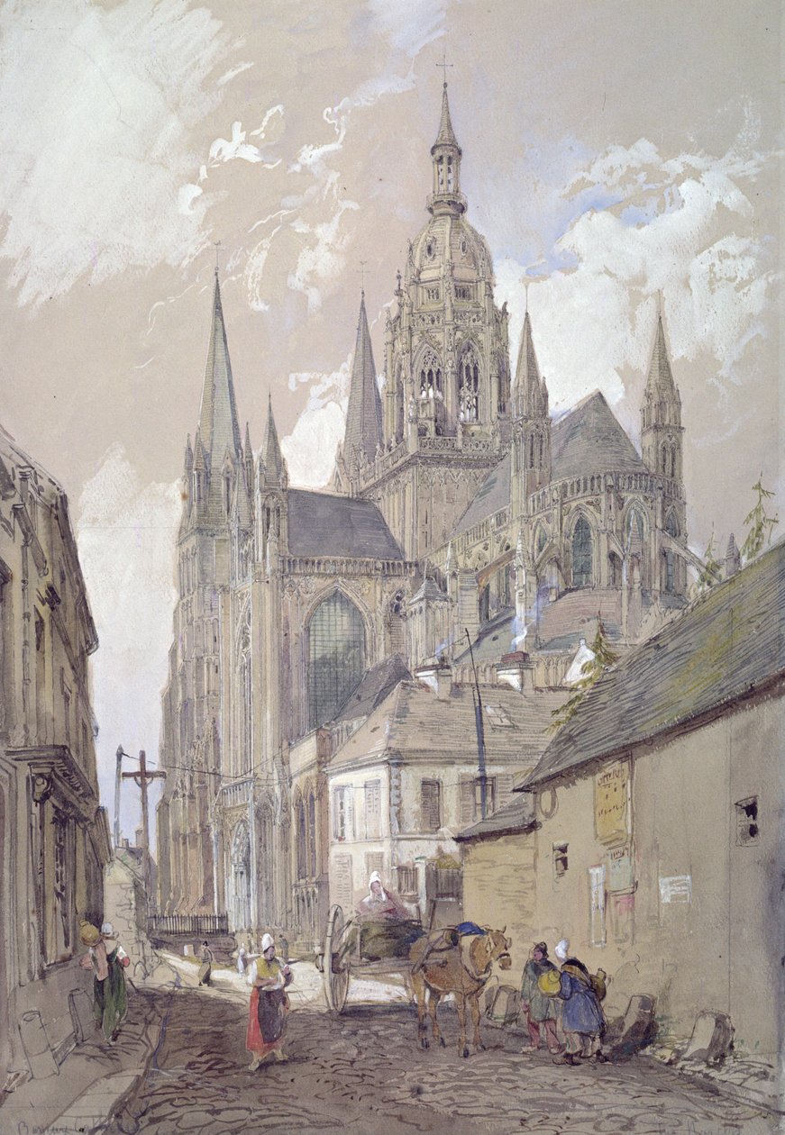 Katedra w Bayeux, widok z południowego wschodu autorstwa John Burgess