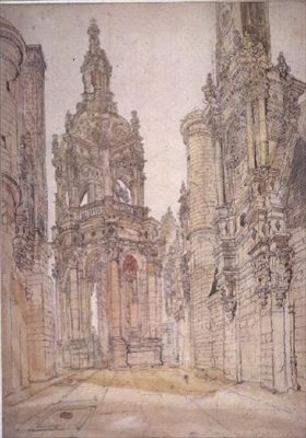Latarnia, zamek Chambord autorstwa John Burgess