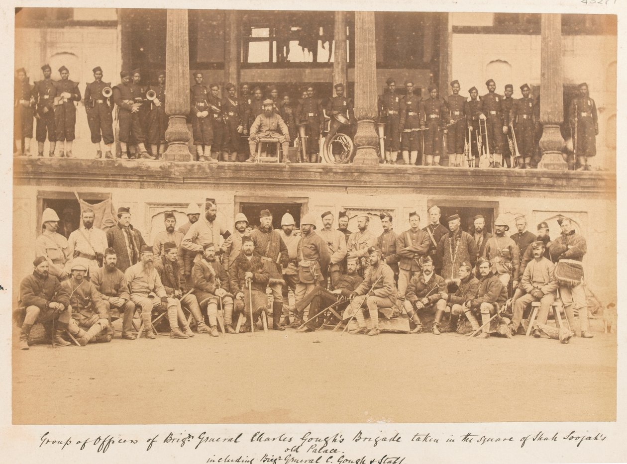 Oficerowie i ludzie z brygady generała brygady Gough