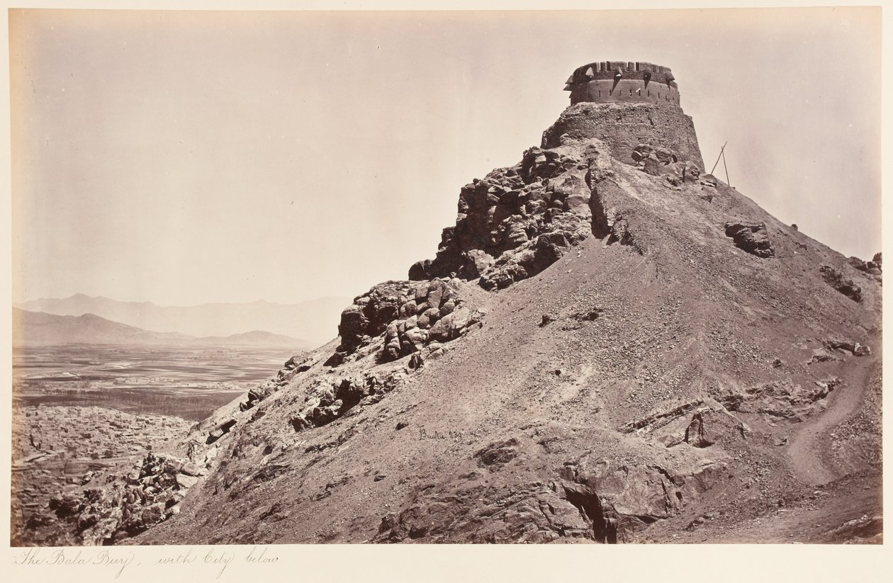 Panorama Kabulu widziana z Bala Burj, 1879 autorstwa John Burke