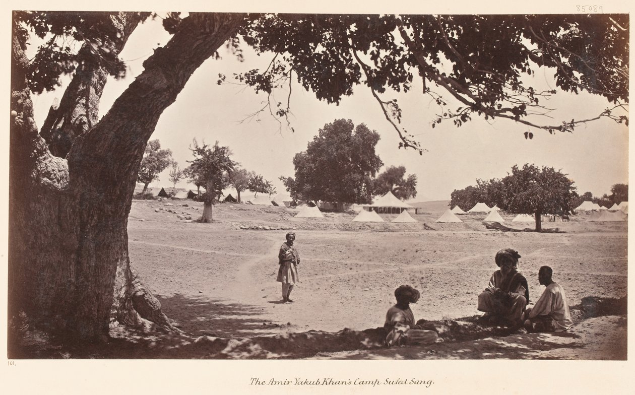 Obóz Safed Sang Amira Jakuba Khana, 1879 r. autorstwa John Burke