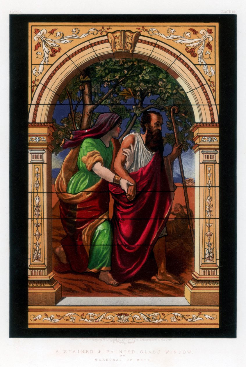 Witraż i szkło malowane, XIX w. autorstwa John Burley Waring