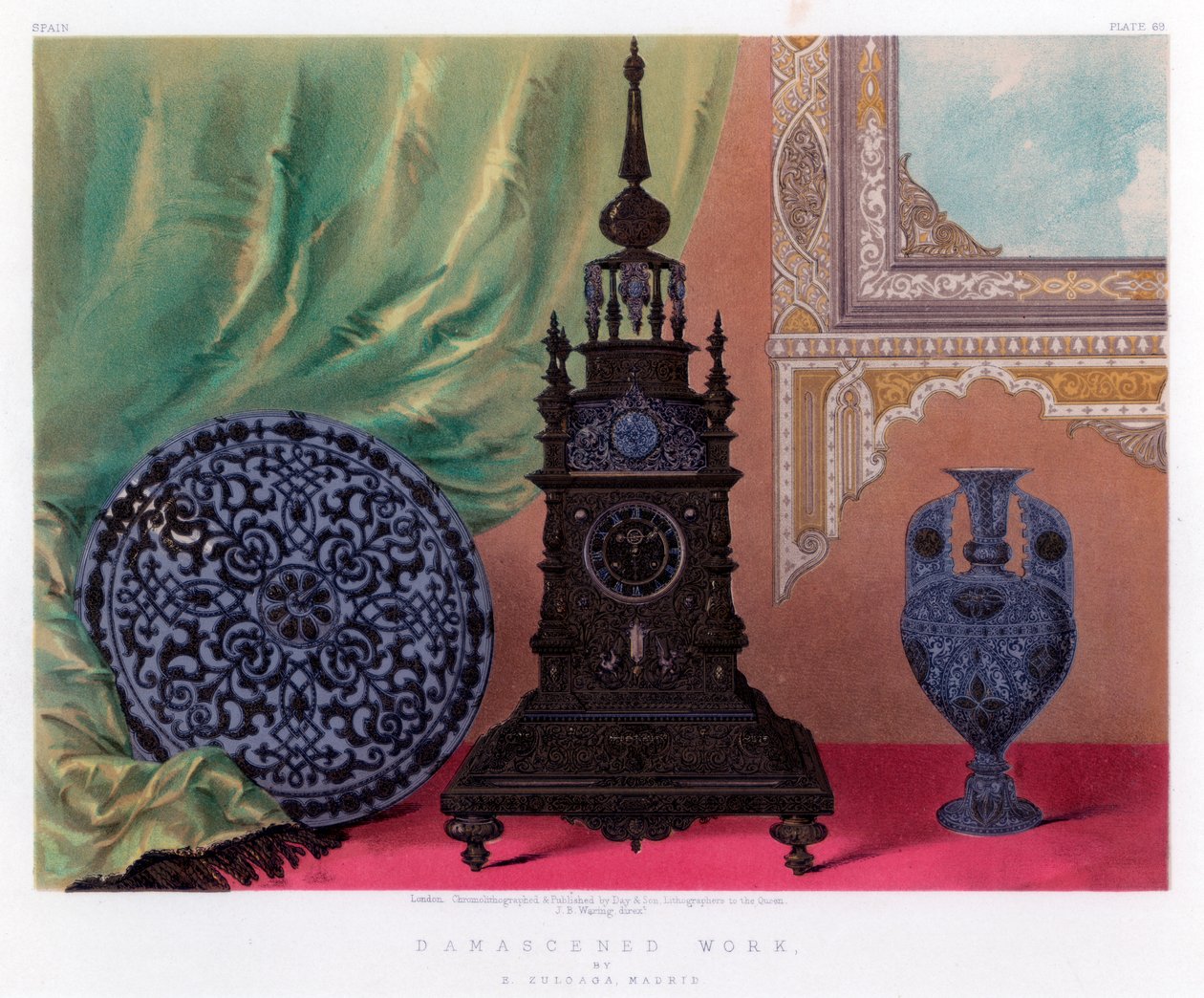 Dzieło damasceńskie, XIX wiek. autorstwa John Burley Waring