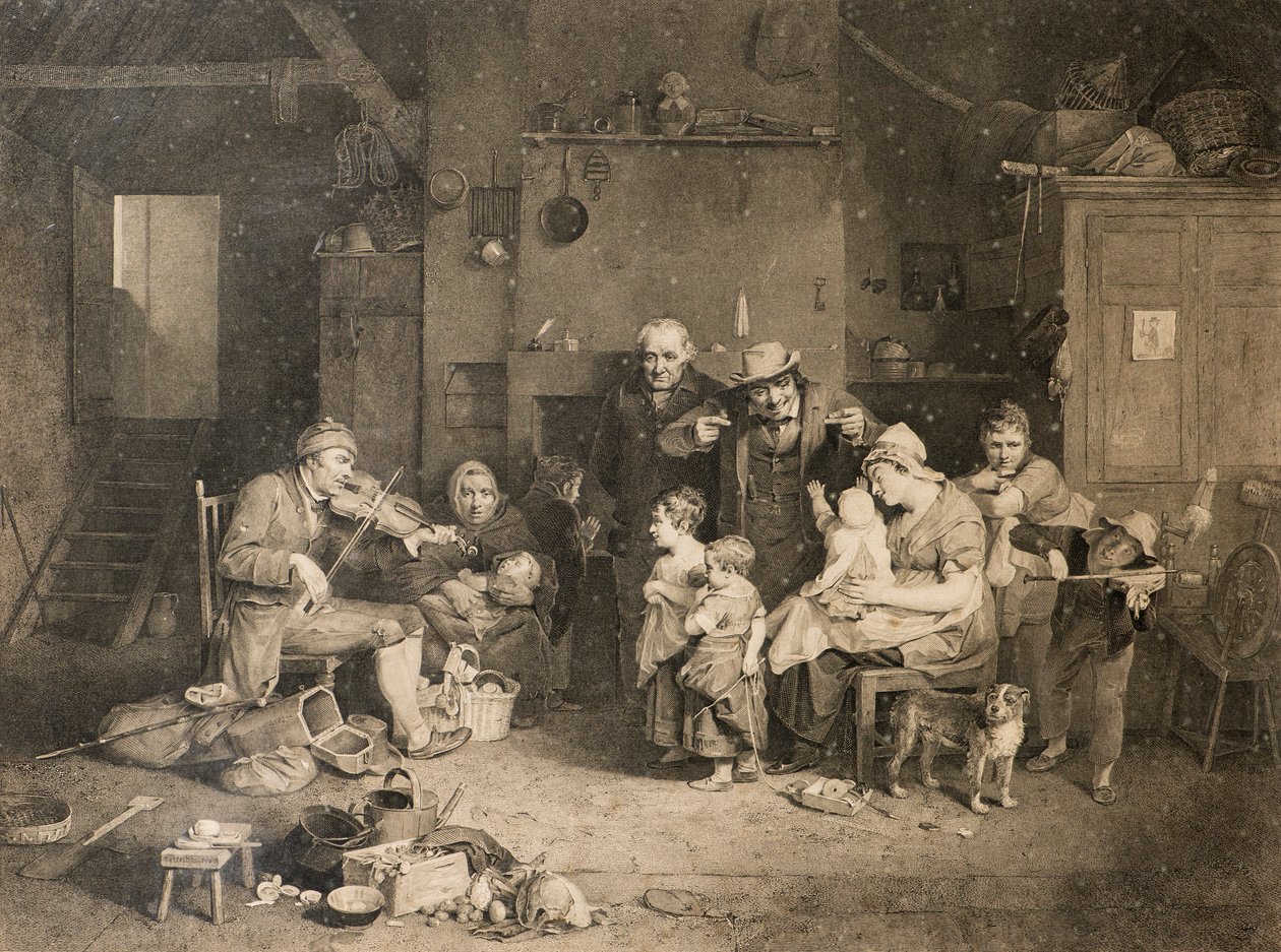 Ślepy Skrzypek (według Sir Davida Wilkie) autorstwa John Burnet