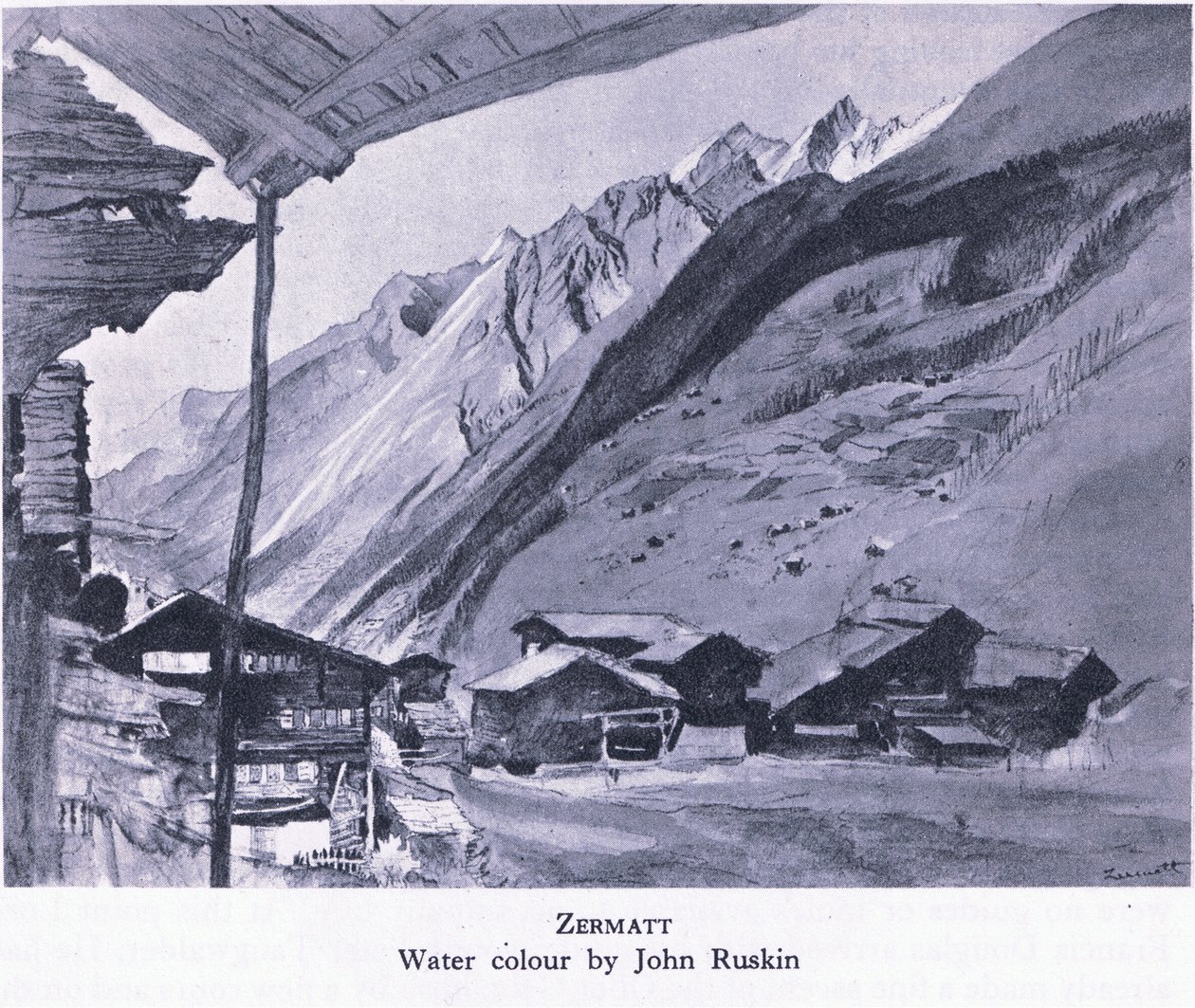 Zermatt, z British Adventure wydanego przez Collins, 1947 autorstwa John Bushin