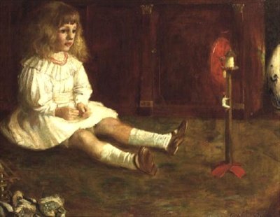 Dziecko z mechaniczną zabawką autorstwa John Byam Liston Shaw