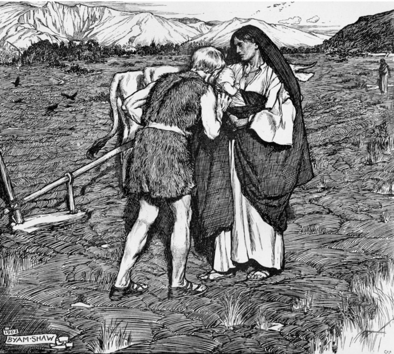 Ilustracja do "The Pearl-Maiden: A Tale of the Fall of Jerusalem" autorstwa H. Rider Haggard, z "The Graphic" 19 lipca 1902 r. autorstwa John Byam Liston Shaw