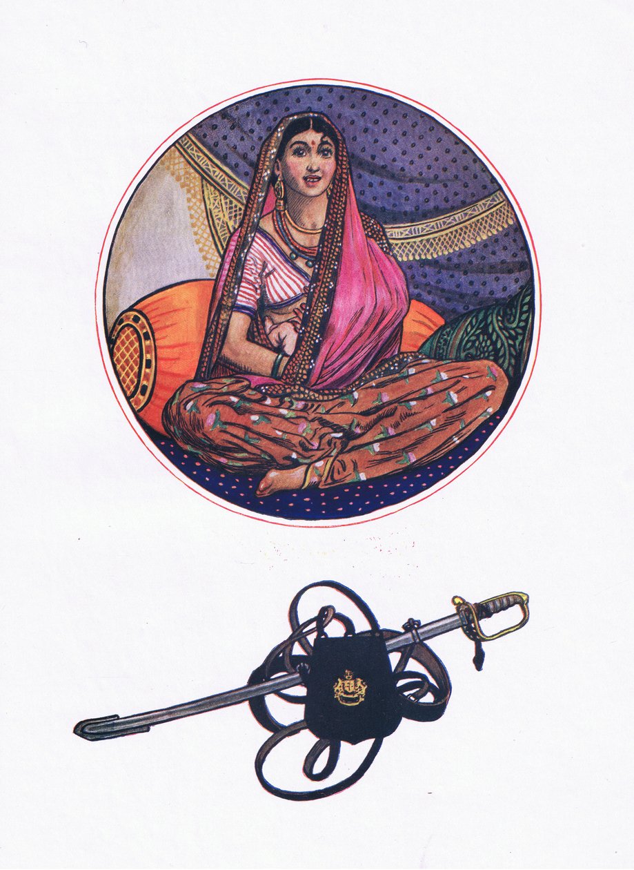Lalila do kochanka Ferengi, ilustracja z Ogrodu Kama (i inne teksty z Indii), 1920 autorstwa John Byam Liston Shaw