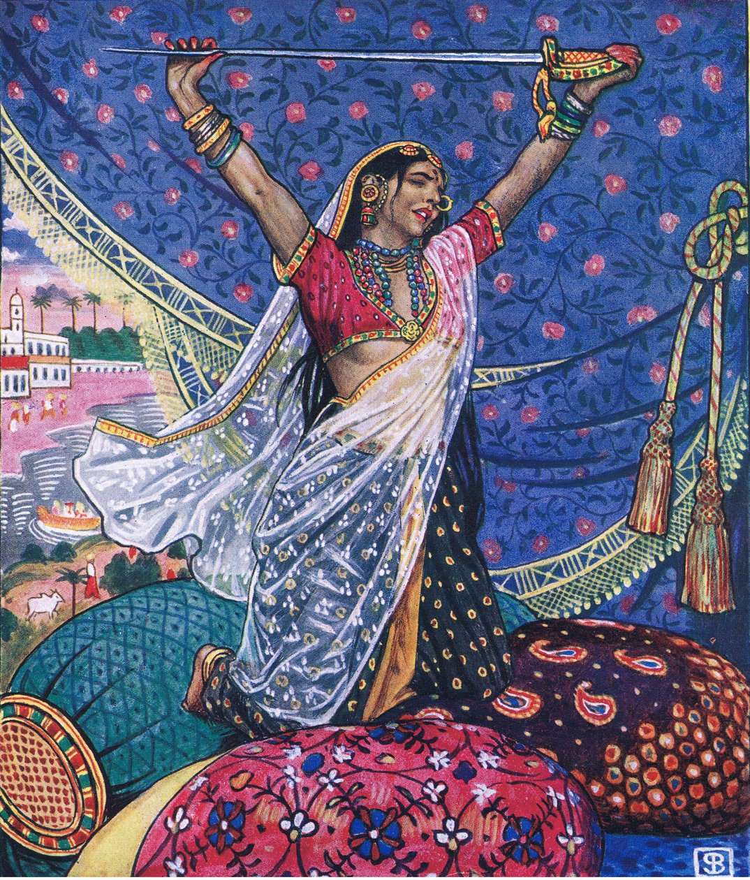Mniej niż kurz, ilustracja z Ogrodu Kama (i inne teksty z Indii), 1920 autorstwa John Byam Liston Shaw
