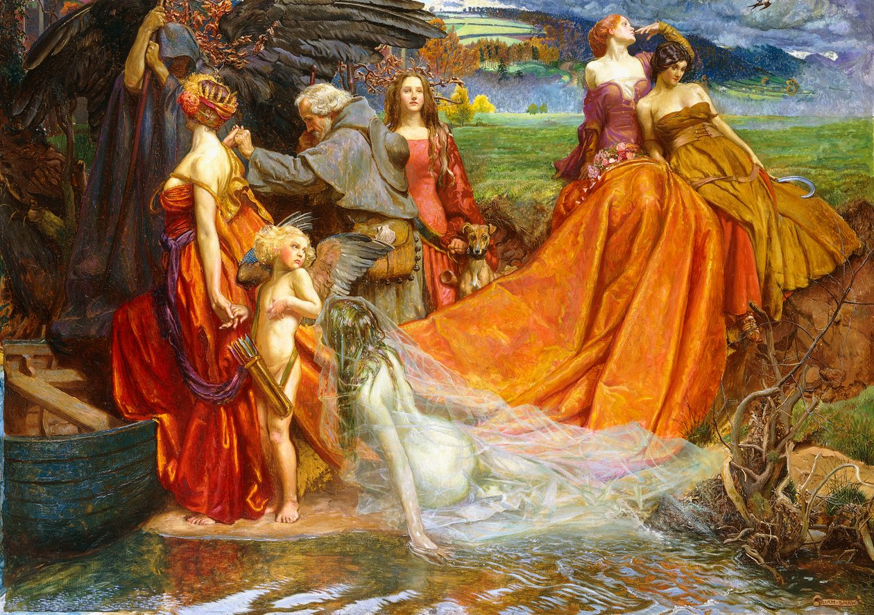 "Teraz jest rok pielgrzymkowy uczciwa jesienna szarża", autorstwa John Byam Liston Shaw
