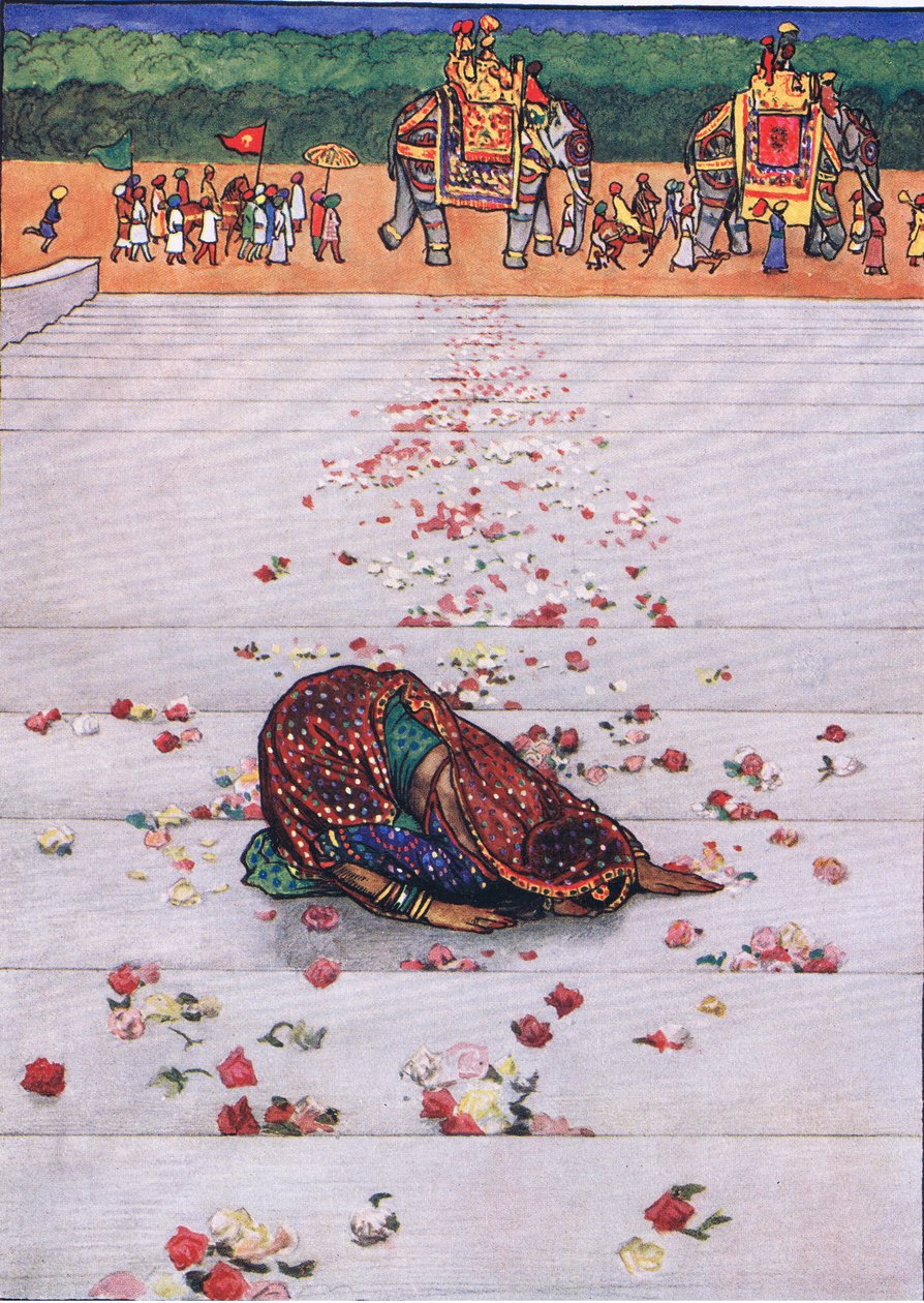 Pieśń oddanego niewolnika, ilustracja z „Ogrodu Kama autorstwa John Byam Liston Shaw