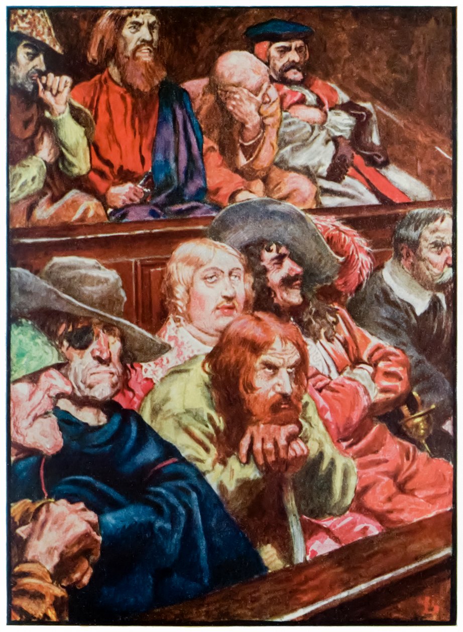 „Jury” z „Wędrówki pielgrzyma z tego świata, do tego, co ma nadejść” Johna Bunyana autorstwa John Byam Liston Shaw