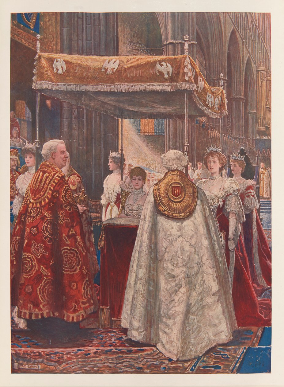 Namaszczenie królowej Aleksandry autorstwa John Byam Liston Shaw