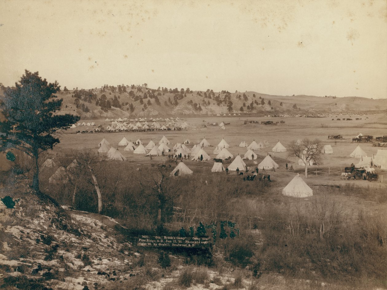 Obóz generała Brooka w pobliżu Pine Ridge autorstwa John C. H. Grabill
