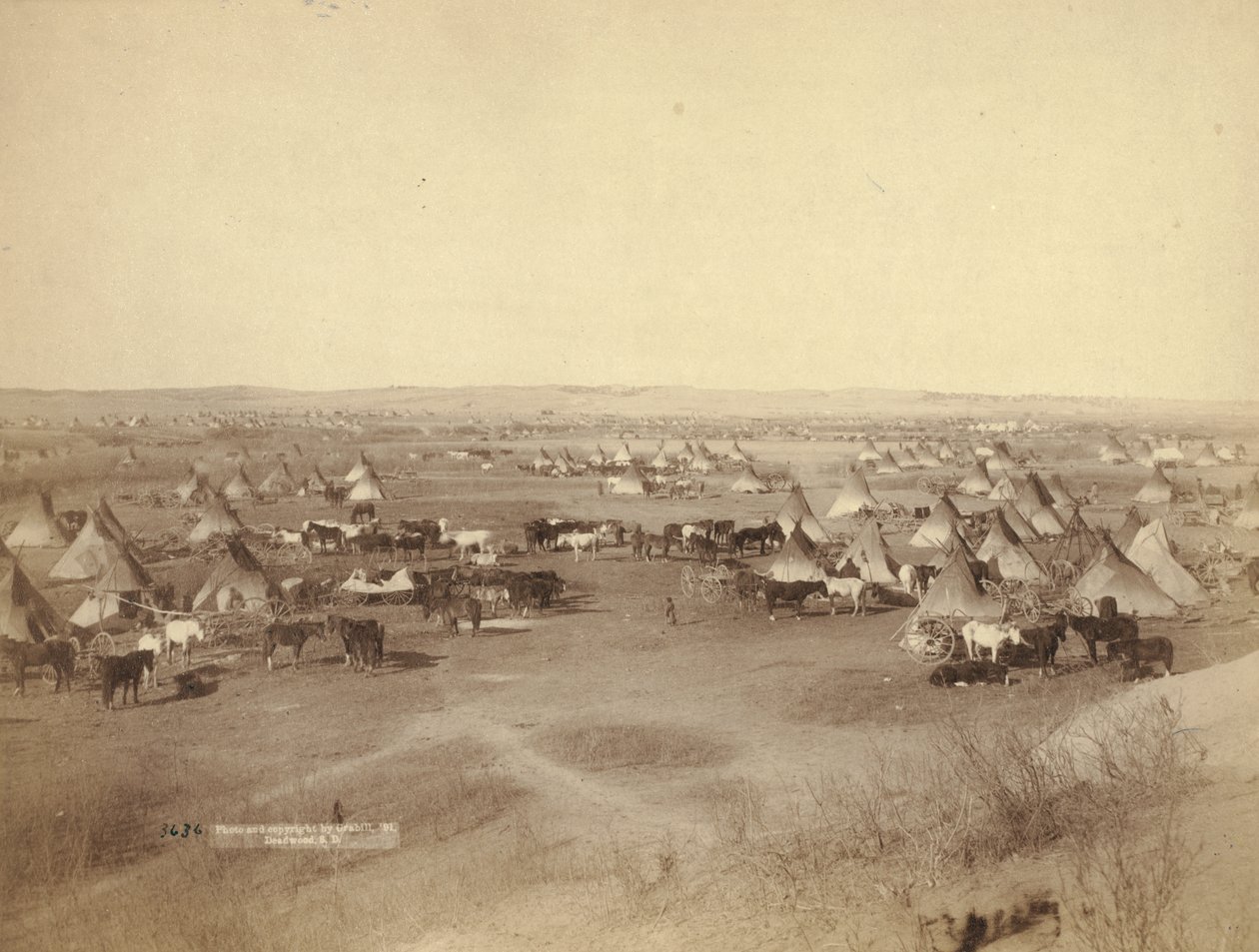 Wrogi obóz indiański, 1891 autorstwa John C. H. Grabill