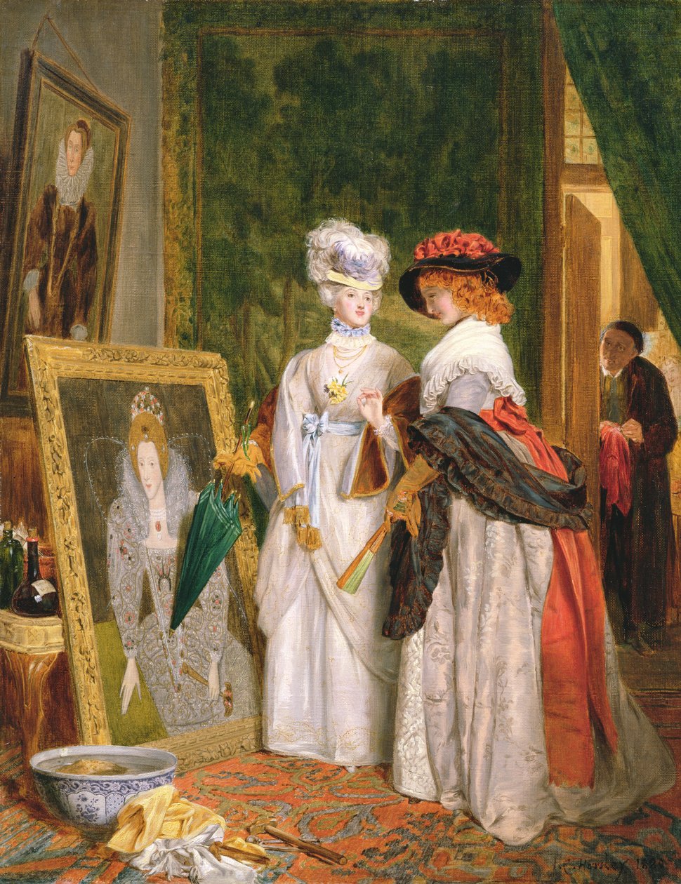Krytycy o kostiumach, moda się zmienia autorstwa John Callcott Horsley