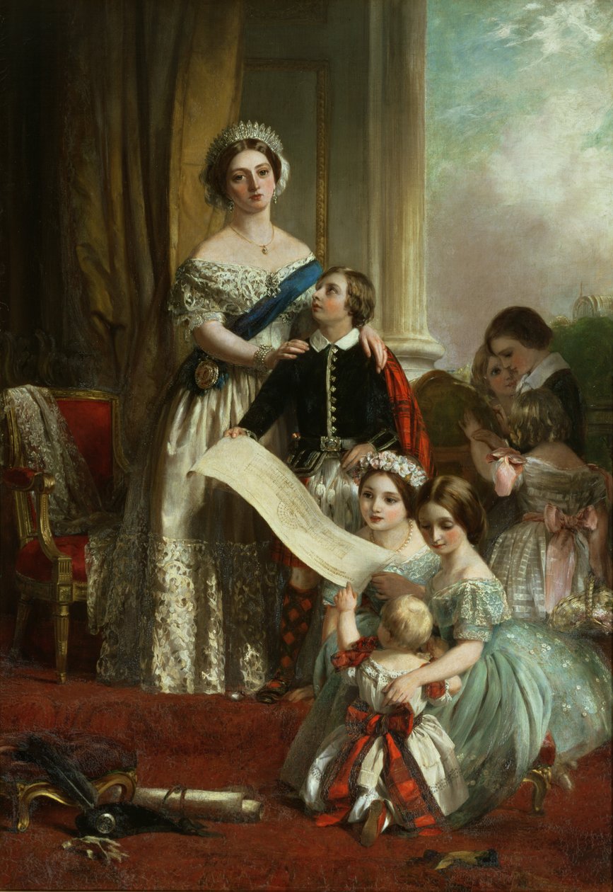Królowa Wiktoria i jej dzieci autorstwa John Callcott Horsley