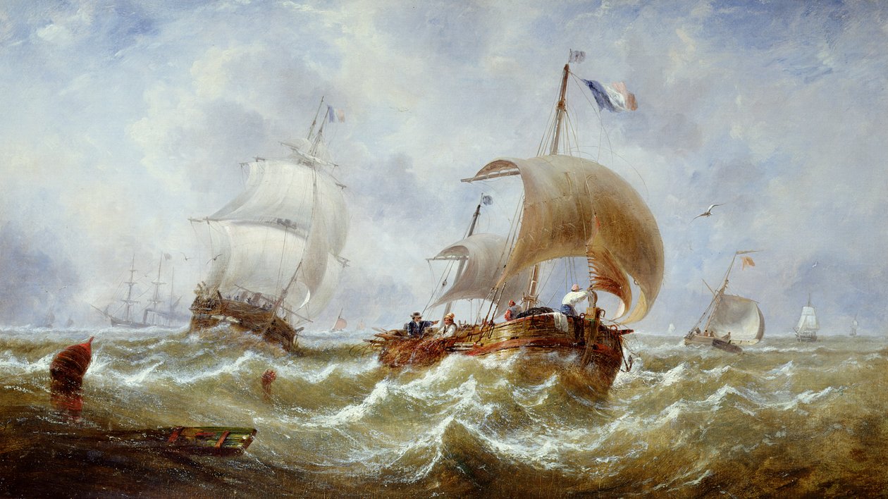 Świeża bryza, ok. 1867 (olej na płótnie) autorstwa John Callow