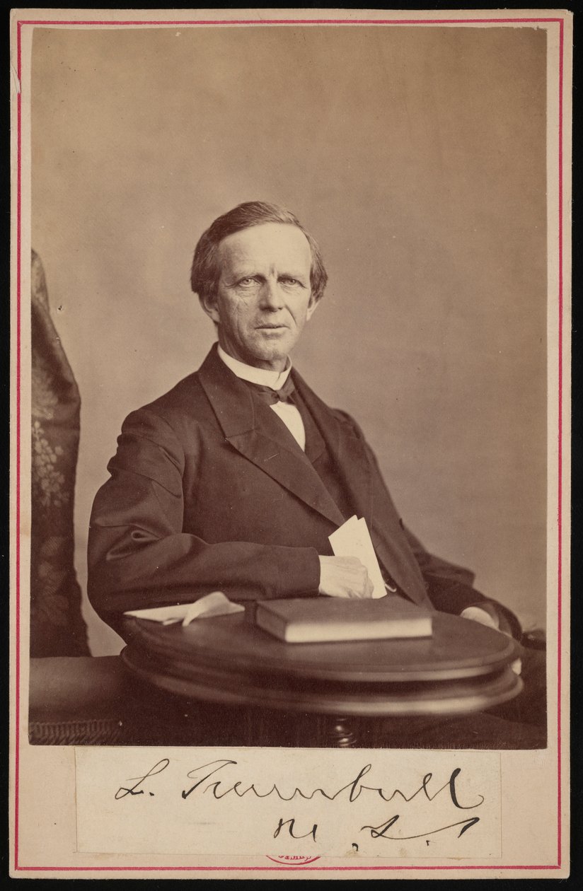 Portret Lymana Trumbulla 1813-1896, przed 1876 r. autorstwa John Carbutt
