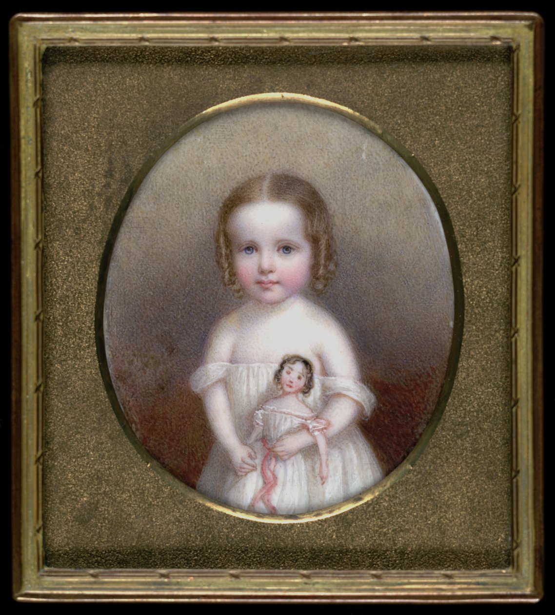 Mała dziewczynka z lalką, ca. 1854. autorstwa John Carlin