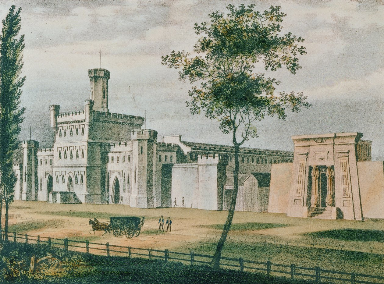 Więzienie Moyamensing, Filadelfia, 1840 autorstwa John Caspar Wild