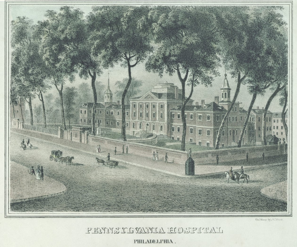 Szpital w Pensylwanii, 1838 autorstwa John Caspar Wild