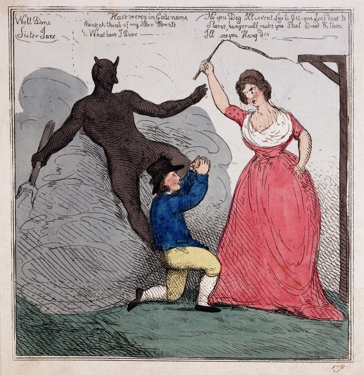 Siostra Jane, ok. 1791 r. (grawerowanie ręczne) autorstwa John Cawse