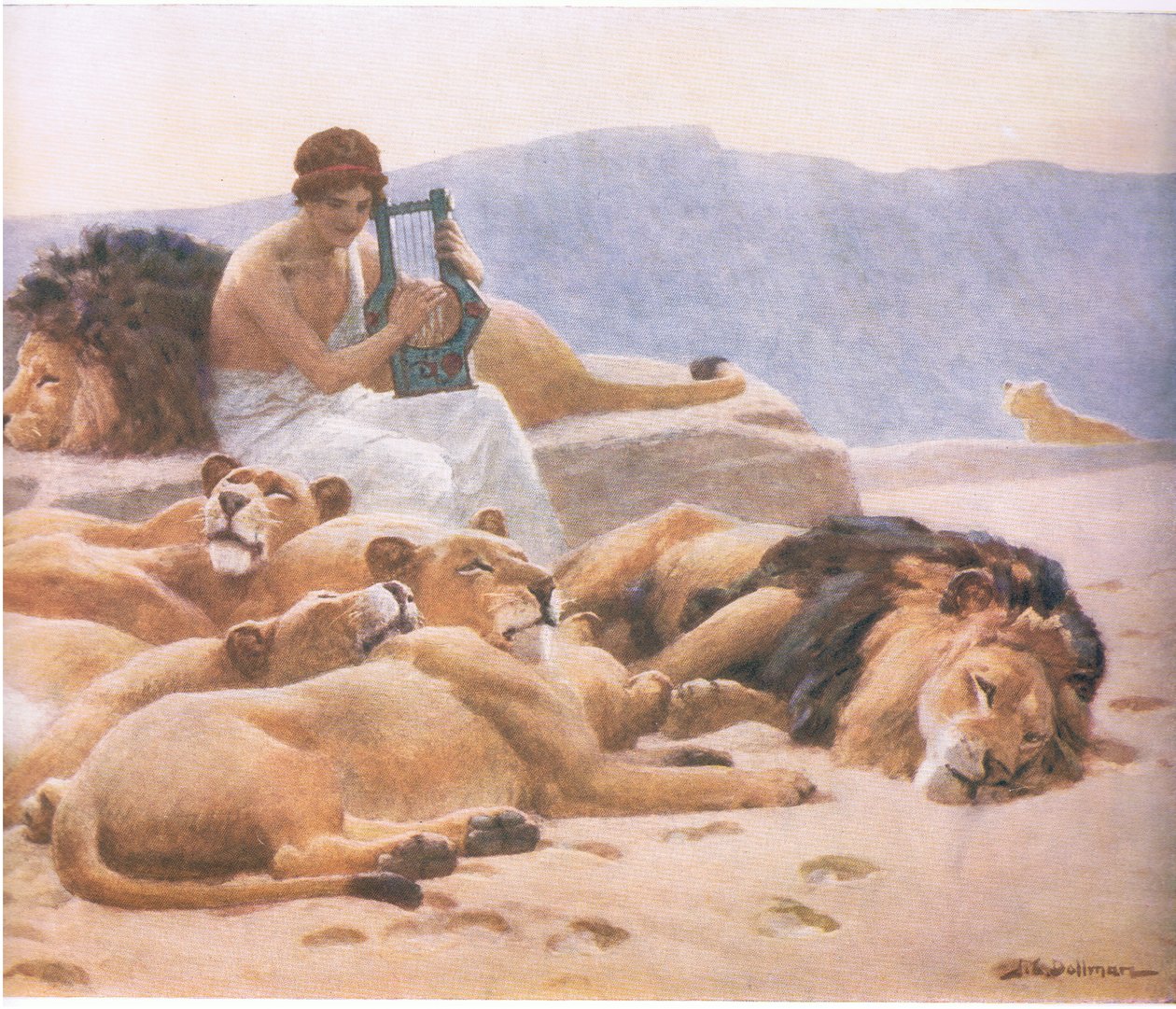 Orfeusz i jego lutnia, Bibbys Annual, 1916-17 autorstwa John Charles Dollman