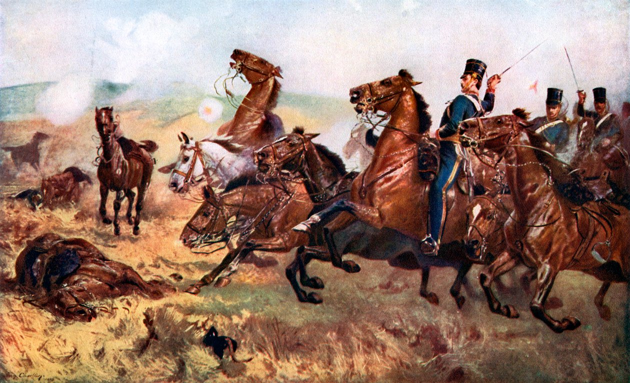 Bitwa pod Kominiarką, 25 października 1854 r., ok. 1920 r. autorstwa John Charlton
