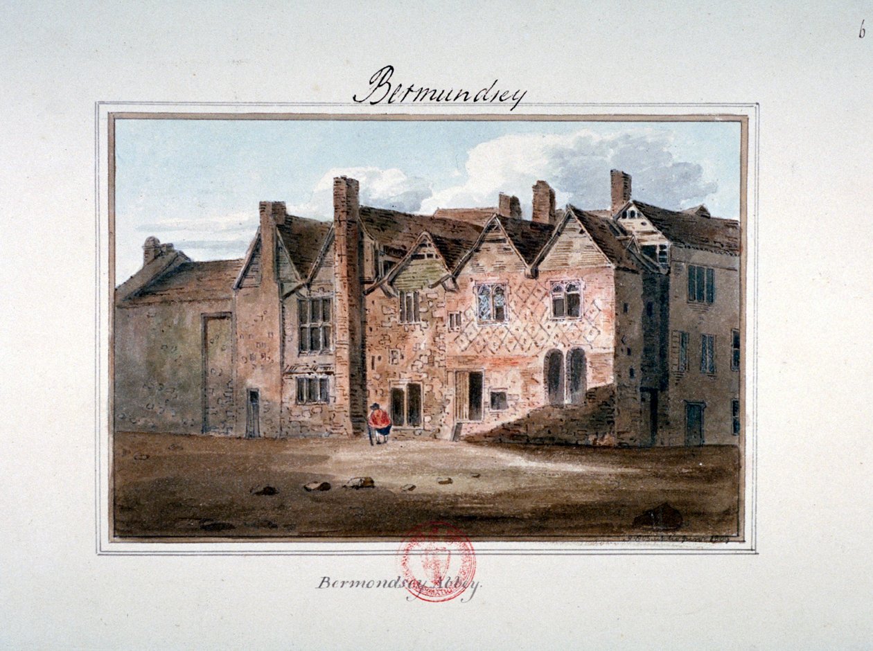 Opactwo św. Zbawiciela, Bermondsey, Londyn, 1809 autorstwa John Chessell Buckler