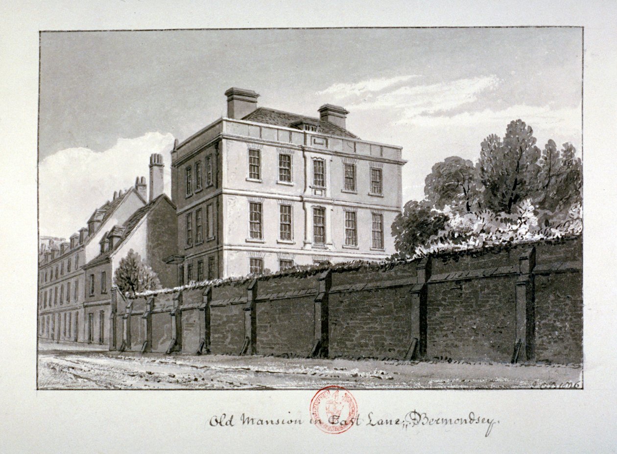 East Lane, Bermondsey, Londyn, 1826 autorstwa John Chessell Buckler