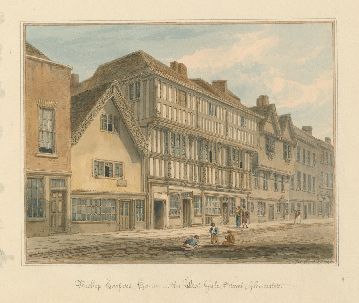 Gloucestershire – dom biskupa Coopera autorstwa John Chessell Buckler