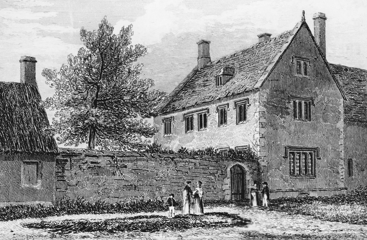 Gimnazjum w Adderbury, Oxfordshire autorstwa John Chessell Buckler