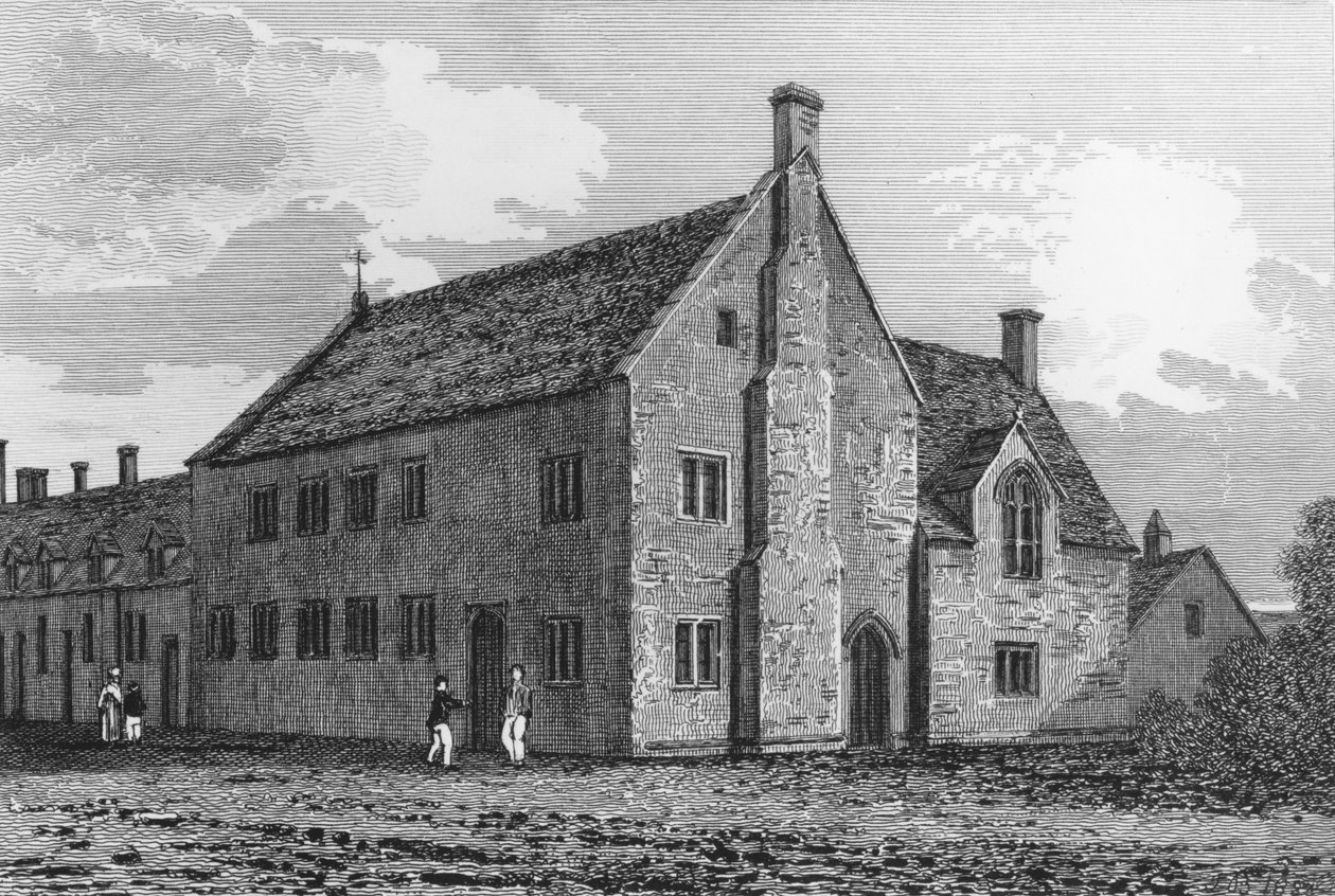 Gimnazjum w Burford, Oxfordshire autorstwa John Chessell Buckler