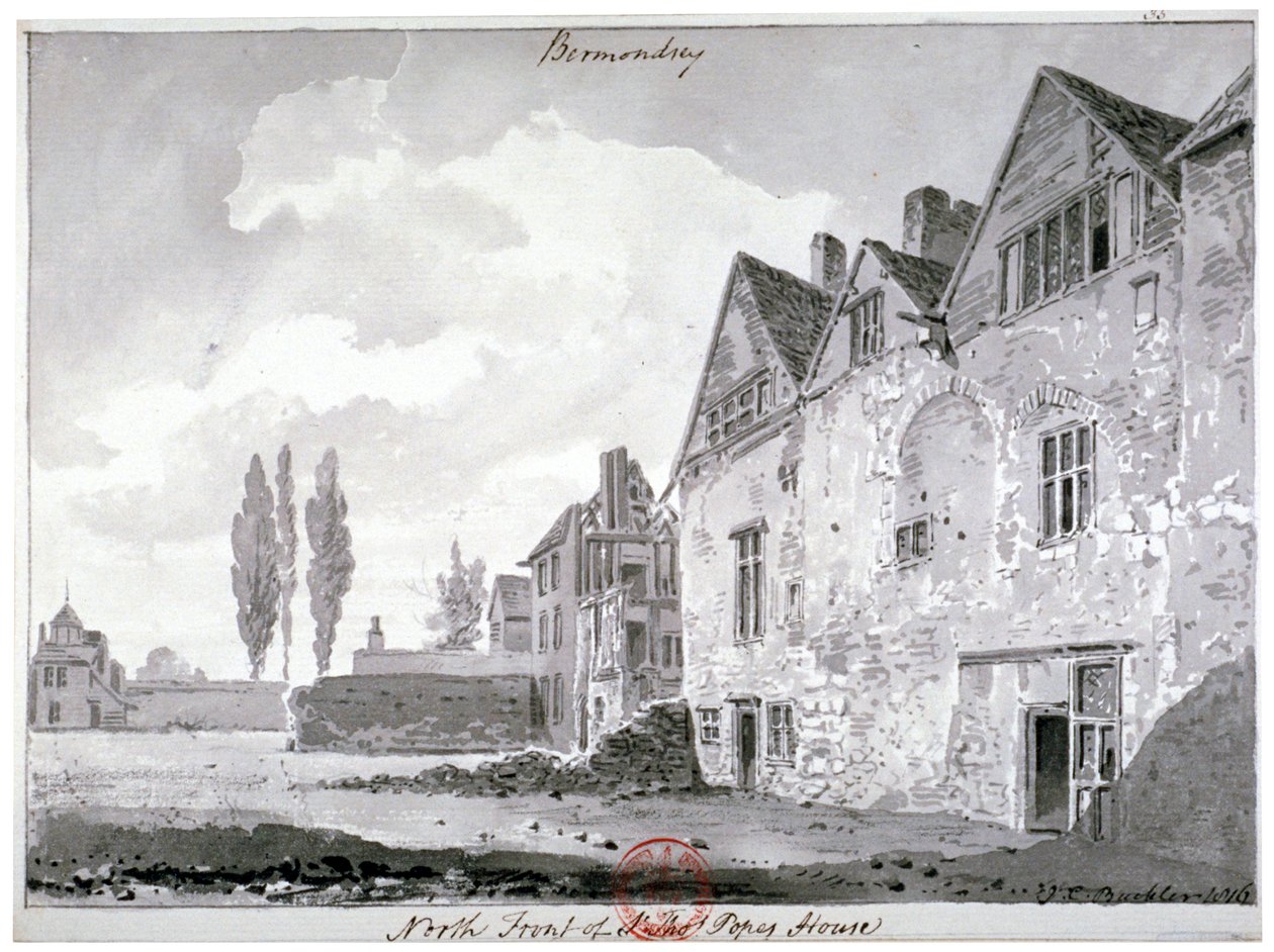 Północny front Bermondsey House, Londyn, 1816 autorstwa John Chessell Buckler