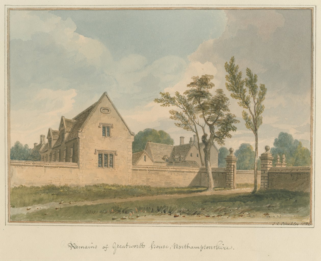 Northamptonshire – Greatworth House, 1826 autorstwa John Chessell Buckler