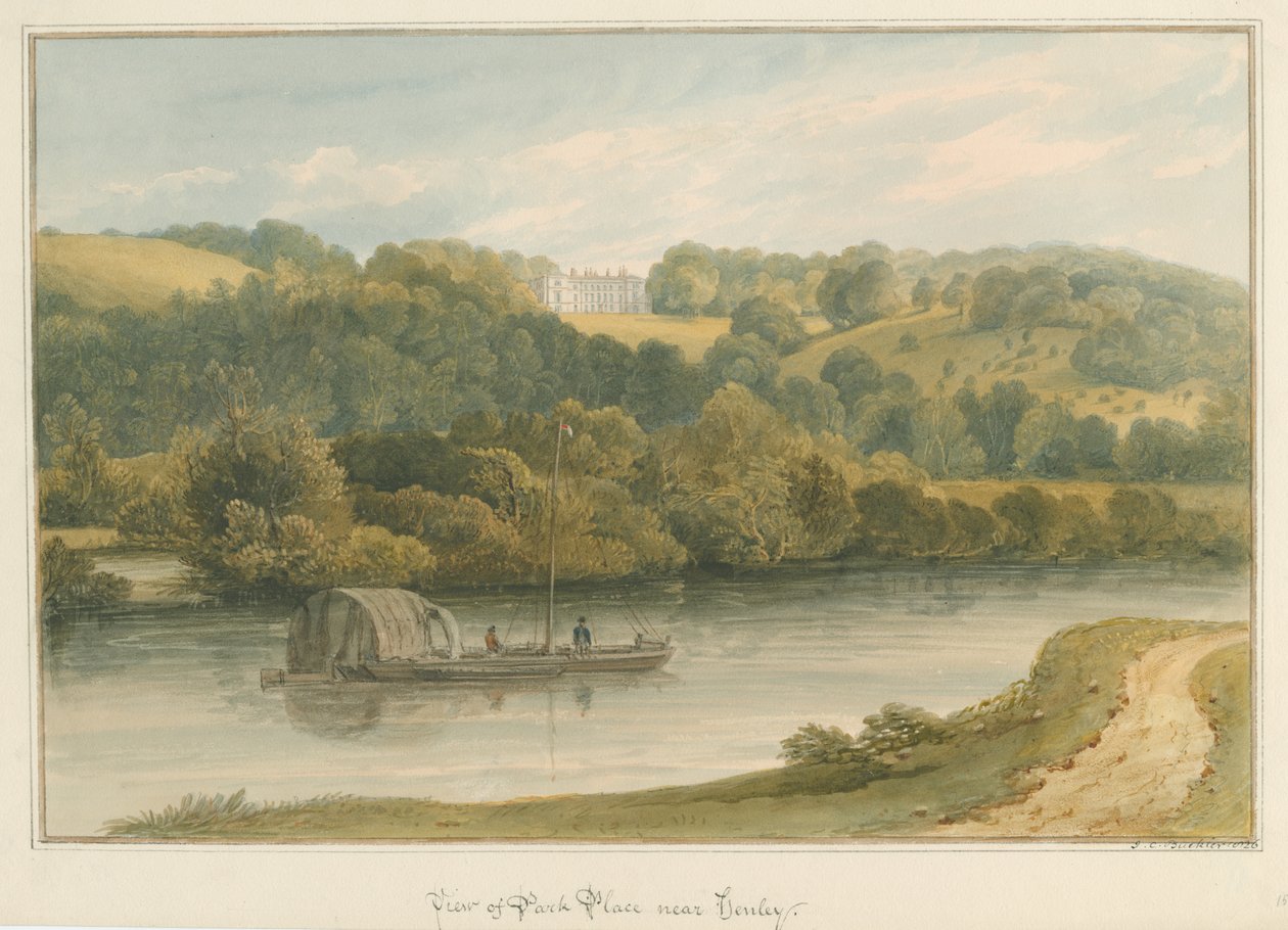 Oxfordshire – Henley upon Thames – Park Place, 1826 autorstwa John Chessell Buckler