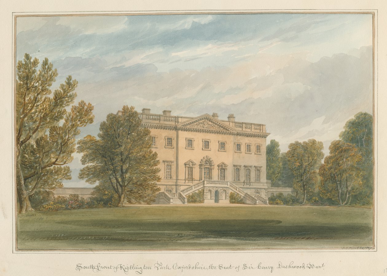Oxfordshire – Park Kirtlington, 1827 autorstwa John Chessell Buckler